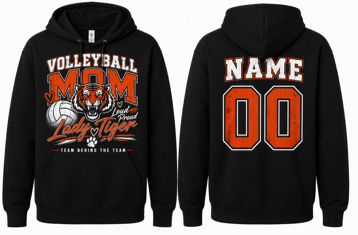 Volleyball Mom Hoodie / Rock Springs Tigers