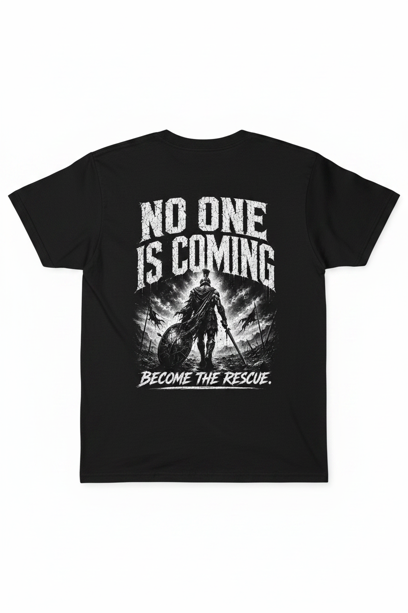 No One Is Coming – Back of Tee Mockup