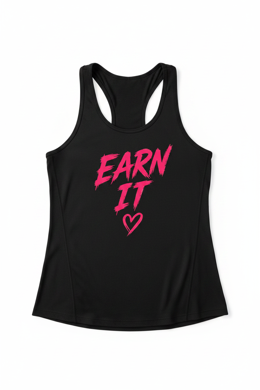 Women's Black Tank - Earn It