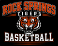 Tigers Basketball V-Neck Tee / Rock Springs Tigers
