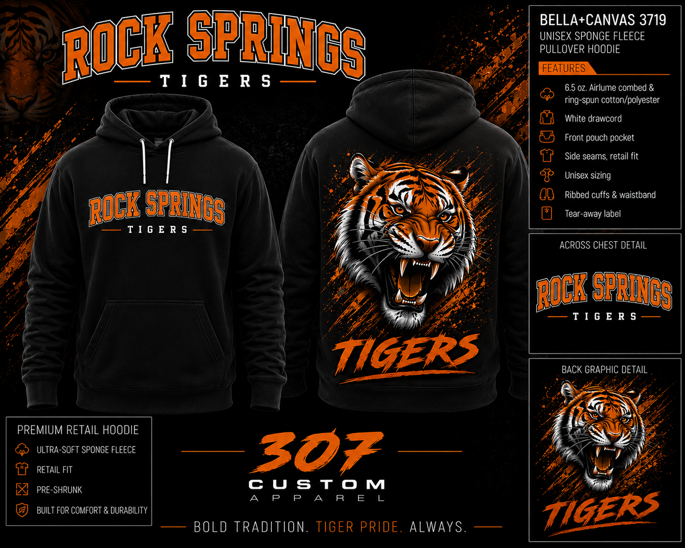Rock Springs Tiger Classic Hoodie