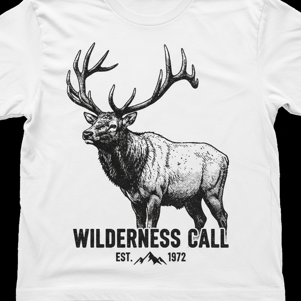 Elk Vintage Distressed Shirt Design