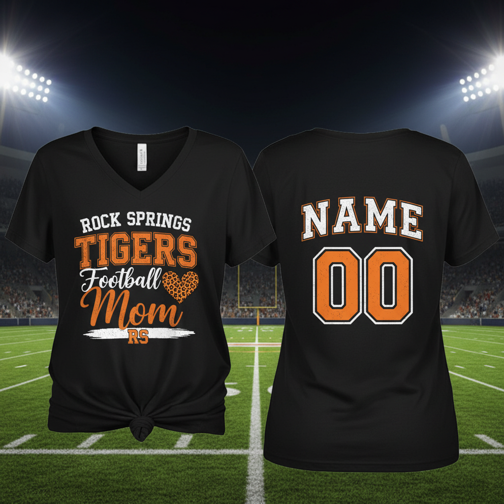 Football Mom Tee - V-Neck Front Match
