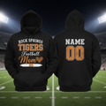 Football Mom Hoodie Rock Springs Tigers front and back mockup